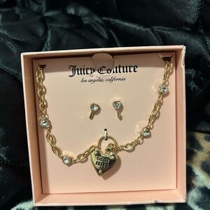 Juicy Couture Gold and Silver Heart Necklace Set